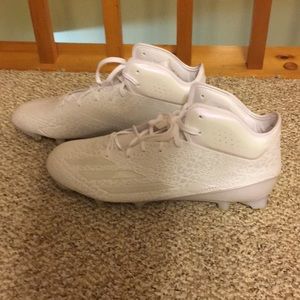 Adidas Men’s Adizero FootBall White Cleats size 15